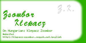 zsombor klepacz business card